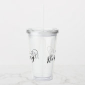 Noorse vlag Heart, Noorwegen Acryl Drinkbeker (Rechts)