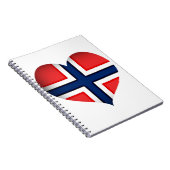 Noorse vlag Heart Notitieboek (Rechterzijde)
