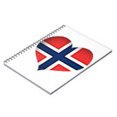 Noorse vlag Heart Notitieboek (Linkerzijde)