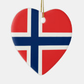 Noorse vlag Heart Ornament (Rechts)