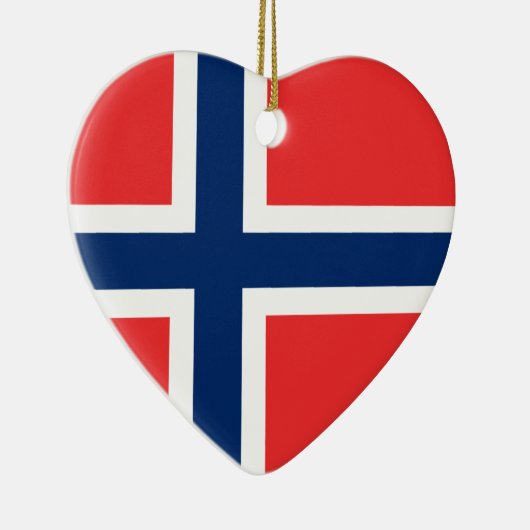 Noorse vlag Heart Ornament (Rechts)