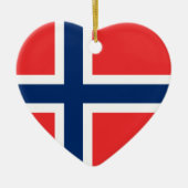 Noorse vlag Heart Ornament (Voorkant)