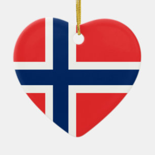 Noorse vlag Heart Ornament