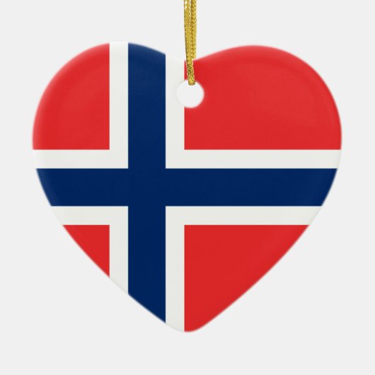 Noorse vlag Heart Ornament (Voorkant)
