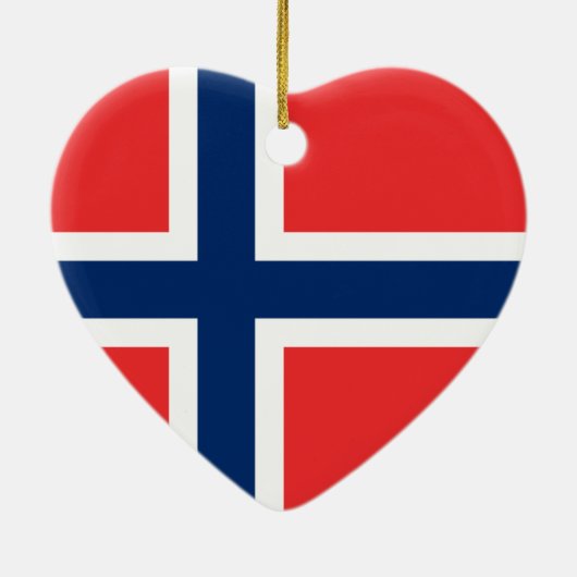 Noorse vlag Heart Ornament (Achterkant)