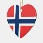 Noorse vlag Heart Ornament (Links)