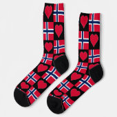 Noorse vlag Heart Pattern Sokken (Links)