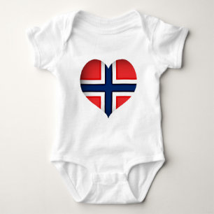 Noorse vlag Heart Romper
