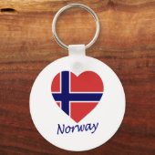 Noorse vlag Heart Sleutelhanger (Voorkant)