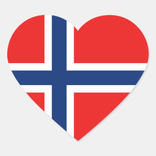 Noorse vlag Heart Sticker