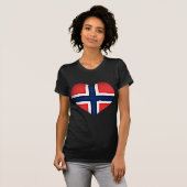 Noorse vlag Heart T-shirt (Voorkant volledig)