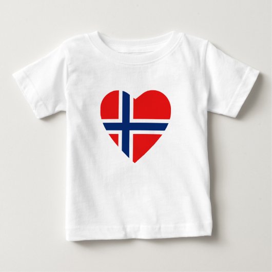 Noorse vlag Heart T-Shirt (Voorkant)