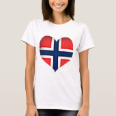 Noorse vlag Heart T-shirt (Voorkant)