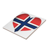 Noorse vlag Heart Tegeltje (Zijkant)