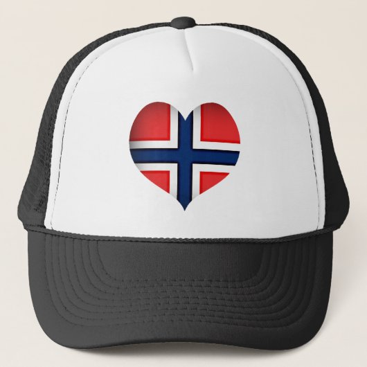 Noorse vlag Heart Trucker Pet (Voorkant)