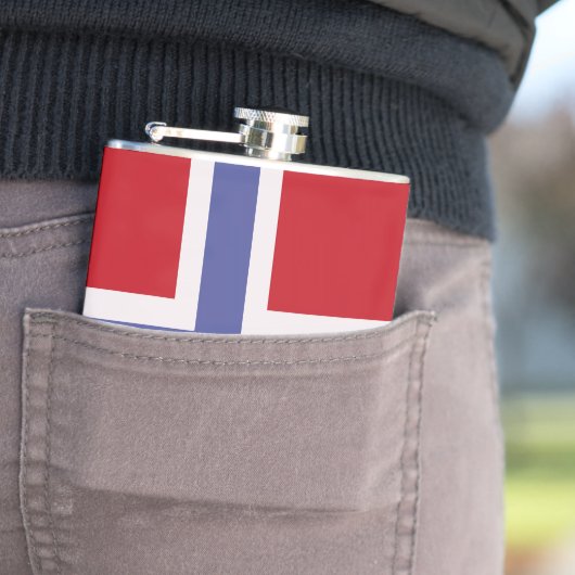 Noorse vlag heupfles (Voorbeeld)