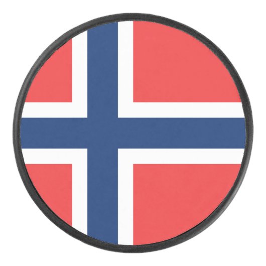Noorse vlag hockey puck (Voorkant)