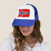 Noorse Vlag Hoed Trucker Pet (In situ)