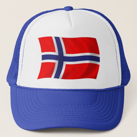 Noorse Vlag Hoed Trucker Pet (Voorkant)