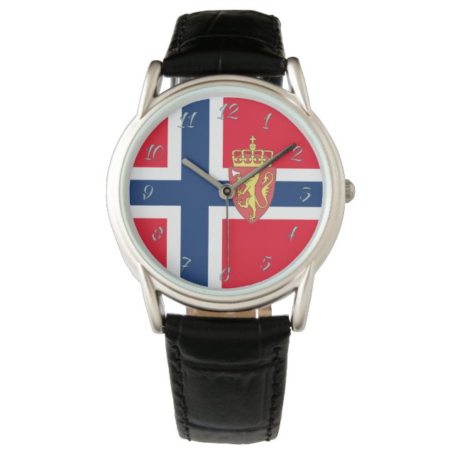 Noorse vlag horloge (Voorkant)