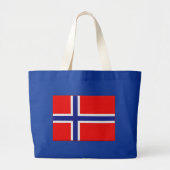 Noorse vlag in rood en blauw grote tote bag (Voorkant)