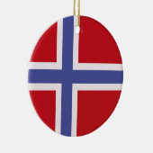 Noorse vlag keramisch ornament (Rechts)