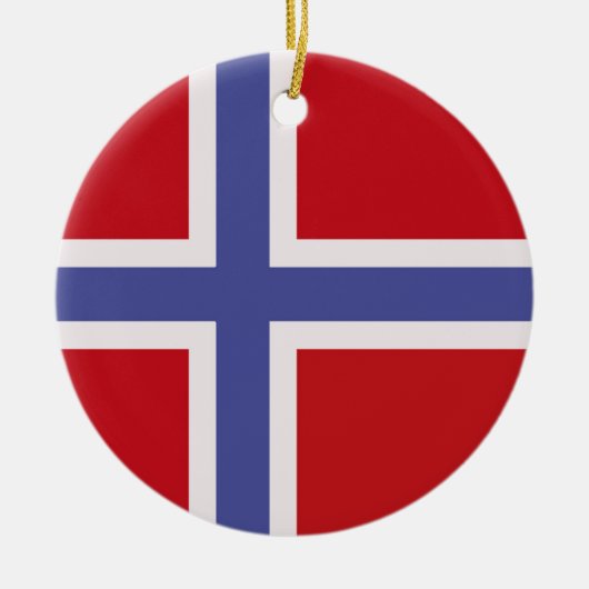 Noorse vlag keramisch ornament (Voorkant)