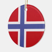 Noorse vlag keramisch ornament (Links)