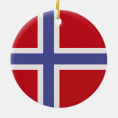 Noorse vlag keramisch ornament (Achterkant)