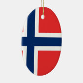 Noorse vlag keramisch ornament (Rechts)