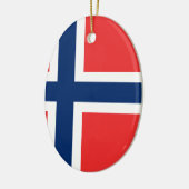 Noorse vlag keramisch ornament (Links)
