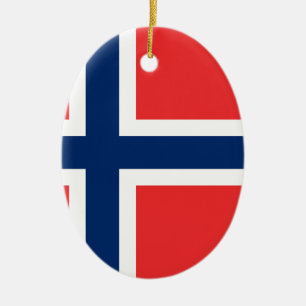 Noorse vlag keramisch ornament