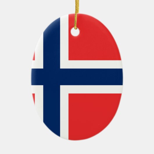 Noorse vlag keramisch ornament (Voorkant)