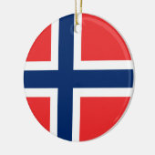 Noorse vlag keramisch ornament (Links)