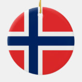 Noorse vlag keramisch ornament (Achterkant)