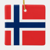 Noorse vlag keramisch ornament (Voorkant)