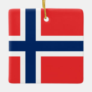Noorse vlag keramisch ornament