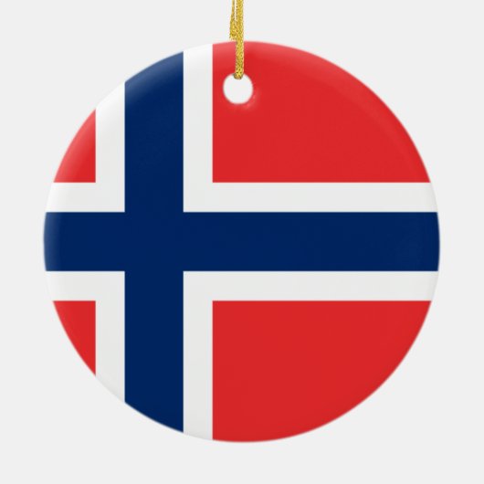 Noorse vlag keramisch ornament (Achterkant)