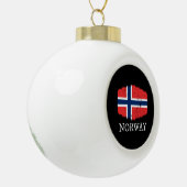 Noorse vlag keramische bal ornament (Links)