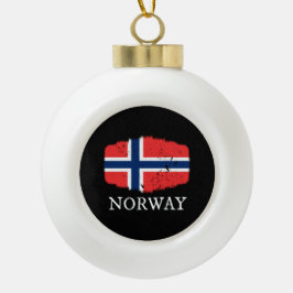 Noorse vlag keramische bal ornament