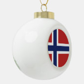 Noorse vlag keramische bal ornament (Links)