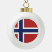 Noorse vlag keramische bal ornament (Voorkant)