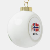 Noorse vlag keramische bal ornament (Links)