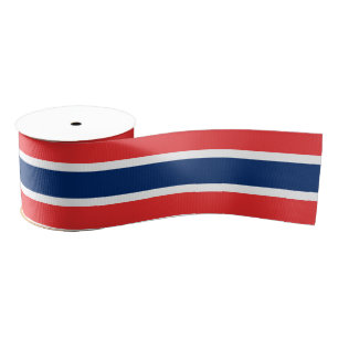 Noorse vlag kleuren lint, patriotten, Noorwegen Grosgrain Lint