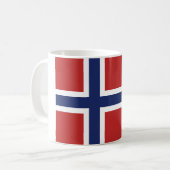 Noorse vlag koffiemok (Voorkant links)