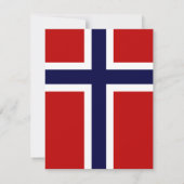 Noorse vlag - Kongeriket Norge - Noorse vlag Kaart (Achterkant)