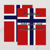 Noorse vlag - Kongeriket Norge - Noorse vlag Kaart (Voorkant / Achterkant)
