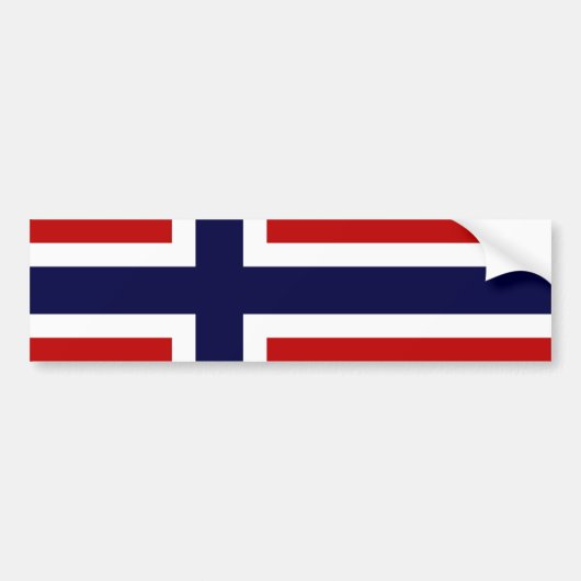 Noorse vlag - Kongeriket Norge - Norsk Flagg Bumpersticker (Voorkant)