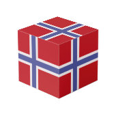Noorse vlag kubus (Achter hoekig)