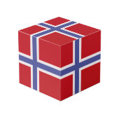 Noorse vlag kubus (Voorkant hoekig)